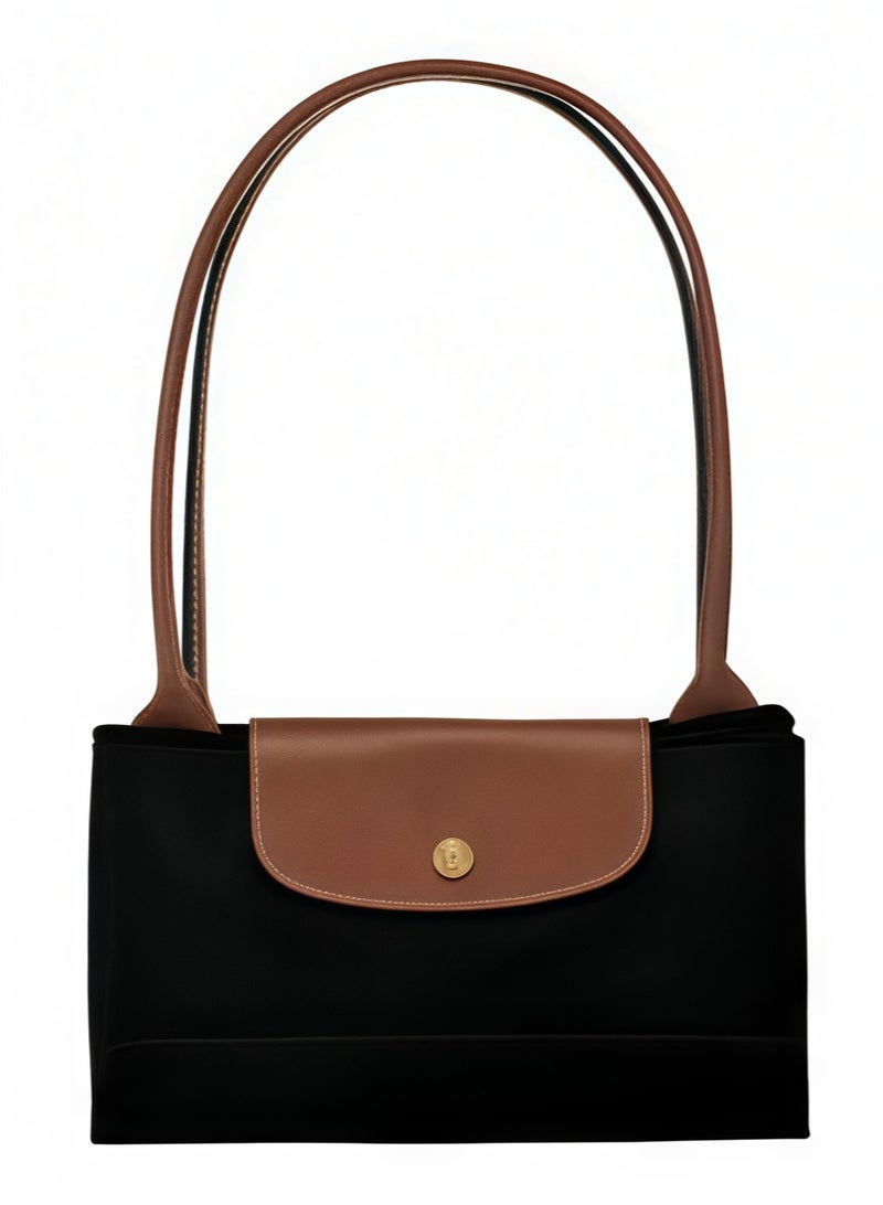 Longchamp Le Pliage Large Shoulder Straps women's Classic Fashion Versatile Large Makeup Bag, Handbag, Shoulder Bag classic black - Image 3